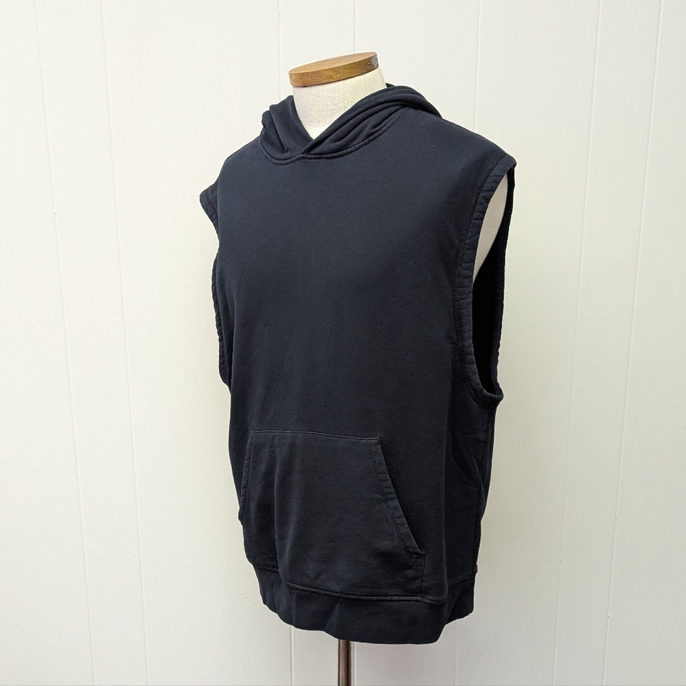 Black Sleeveless Hoodie Sweatshirt By KOTN Size XL